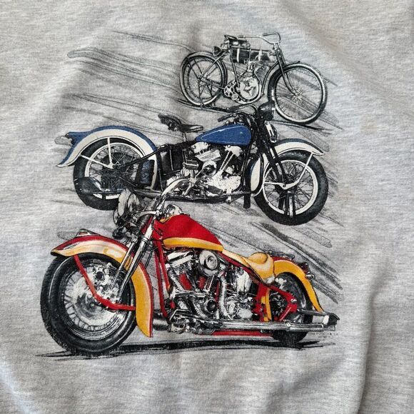 Flaw Motorcycle Crewneck Sweatshirt Vintage Stained - Picture 3 of 9